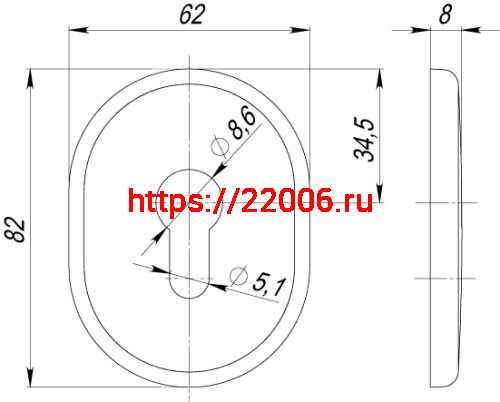 Декоративная накладка Armadillo (Армадилло) на цилиндр ET-DEC (ATC Protector 1) AB-77 Бронза фото 3