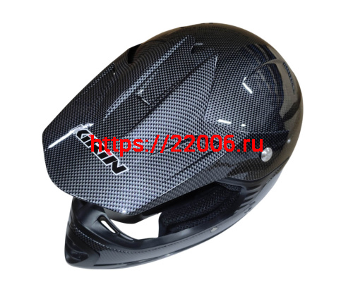 Шлем кроссовый KIRIN QL-B07, карбон, синий, размер S фото 3