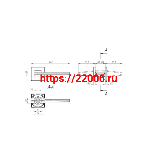Ручка Fuaro (Фуаро) раздельная K.SL52.PRIME (PRIME SL) SSC-16 сатинированный хром фото 2