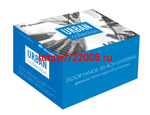Петля скрытой установки с 3D-регулировкой Armadillo 11160UN3D (Architect 3D-ACH Universal 60) SG «матовое золото» фото 5