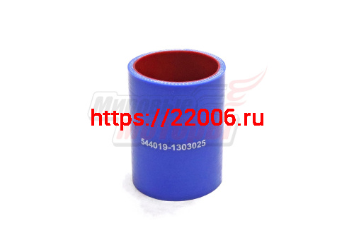 Патрубок радиатора нижний МАЗ силикон.,синий,армир. L92мм,d60мм. (HH063)