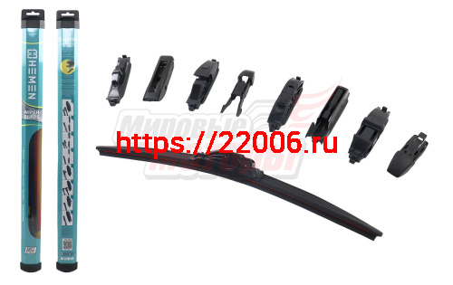 Щётка стеклоочистителя бескаркасная Sport-Design HEMEN 425 мм + 8 адаптеров (HBL425)