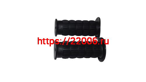 Грипсы детские 80мм, резина (d-22,2), с фланцами,с закрытым концом, черн.HUALONG