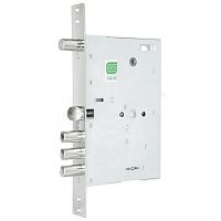 Замок Guardian (Гардиан) врезной сувальдный с задвижкой и защёлкой ЗВ 80.15 TERMO, 4 кл. (длин. кл. 59 мм) /128:6050/