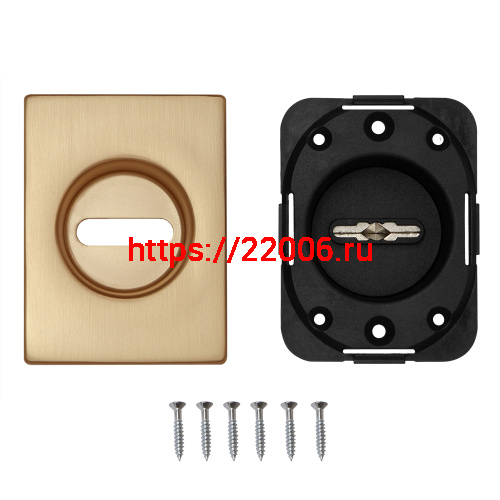 Накладка Fuaro (Фуаро) на сувальдный замок ESC.S-auto.RL/U/K.477 SSG-39 сатинированное золото фото 3