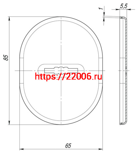 Декоративная Fuaro (Фуаро) накладка ESC 475 (90х65) SN матовый никель на сувальдный замок фото 3