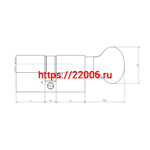 Цилиндровый механизм Kale kilit (Кале килит) с вертушкой 164 BM/100 (45+10+45) mm никель 5 кл. фото 5