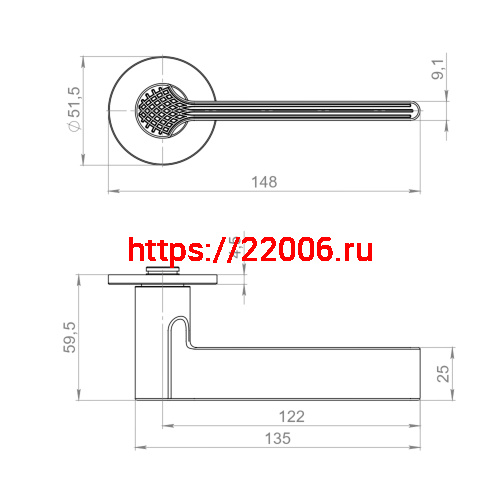 Ручка Armadillo (Армадилло) раздельная R.YM.HONEY AC-9 медь фото 5