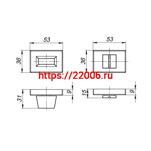 Ручка Armadillo (Армадилло) поворотная BK6.K.UCS36 (BK6 UCS) BPVD-77 вороненый никель фото 3