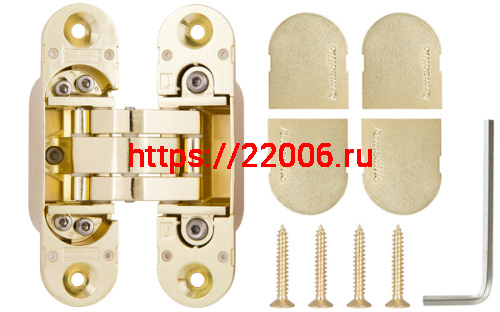 Петля скрытой установки с 3D-регулировкой Armadillo 11160UN3D (Architect 3D-ACH Universal 60) SG «матовое золото» фото 4