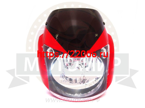 Щиток ветровой (круг. фара) орг.стекло Adventure Travel (почти АЛЬФА СПОРТ), крепления в комплекте фото 2