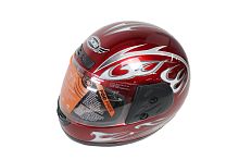 Шлем CONCORD XZF03 красный глянцевый с рисунком "S,M,L,XL,XXL" (интеграл)