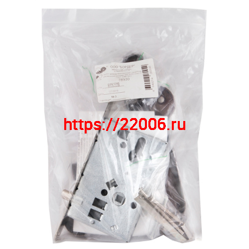 Корпус Sam (Сам) врезного замка с защёлкой в комплекте с ручкой ЗВ4-31/55 (медный антик) /78930/ фото 2