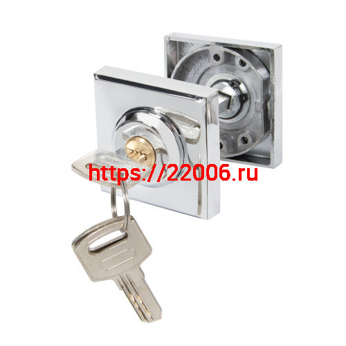 Ручка поворотная Ajax (Аякс) с фиксацией ключом BK6.FIX.JK CP-8 хром