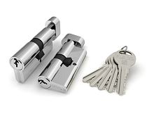 Цилиндровый механизм Fuaro (Фуаро) с вертушкой R302/60 mm-BL (25+10+25) CP хром 5 кл. БЛИСТЕР