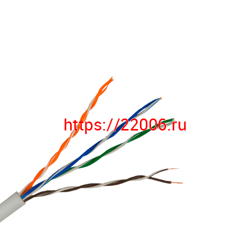 Кабель DIVISAT  UTP 4PR 24AWG Cu CAT 5e, PVC (0.46) 305м