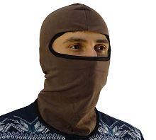 Подшлемник-балаклава (открыта только область для глаз, коричневого цвета с темной окантовкой 890058)