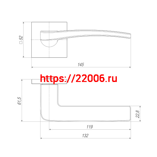 Ручка Ajax (Аякс) раздельная K.JS51.FAME (FAME JS) BL-24 черный фото 2
