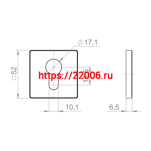 Накладка Fuaro (Фуаро) на цилиндр ET.K.ZL52 SSC-16 сатинированный хром фото 3