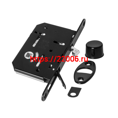 B08981.50.93 AGB (АГБ) Защелка врезная WC для раздвижных дверей (черный) SCIVOLA TRE фото 3