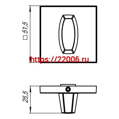 Ручка Armadillo (Армадилло) поворотная BK6.K.USS52 (WC-BOLT BK6 USS) MWSC-33 итальянский тисненый фото 2