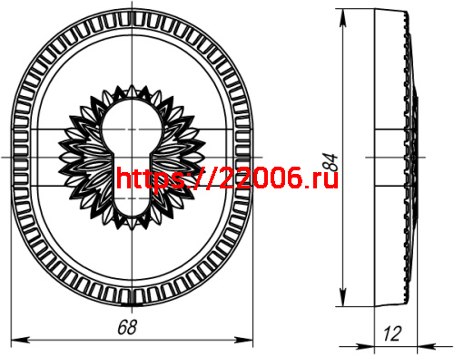 Накладка Armadillo (Армадилло) на цилиндр ESC.C.CL/OV (ET-DEC CL) BB-17 коричневая бронза фото 3
