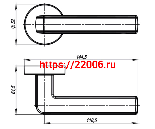 Ручка Armadillo (Армадилло) раздельная R.URB52.CUBE (CUBE URB3) BPVD/Black-77 вороненый никель/черный фото 4