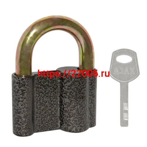 Замок Ajax (Аякс) навесной PD-4080 (PD-40-80) 3 fin key /коробка
