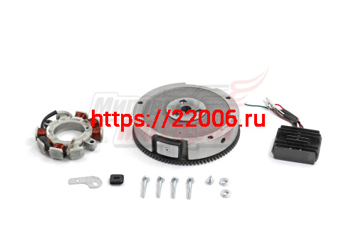 Комплект электрооб. 173FD,177FD-2  7A 84Вт (для ЭЛЕКТРО стартера, с венцом,маховик,выпрямитель,катушка,зажим,болты 12 мм,болты 35 мм,шайбы),(ОРИГИНАЛ,