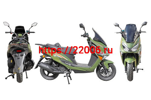 Скутер GALAXY 49сс зеленый (150)(10,8л.с., колеса перед12/зад.12, тормоза: диск.перед/бараб зад.) фото 2