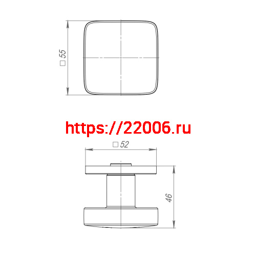Ручка Punto (Пунто) раздельная R.ARC.R52.SALUT SSC-16 сатин.хром ТРОСИК фото 4
