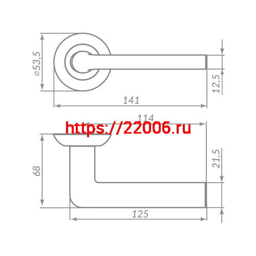 Ручка Punto (Пунто) раздельная R.TL54.NEXT 105mm BL-24 черный фото 2