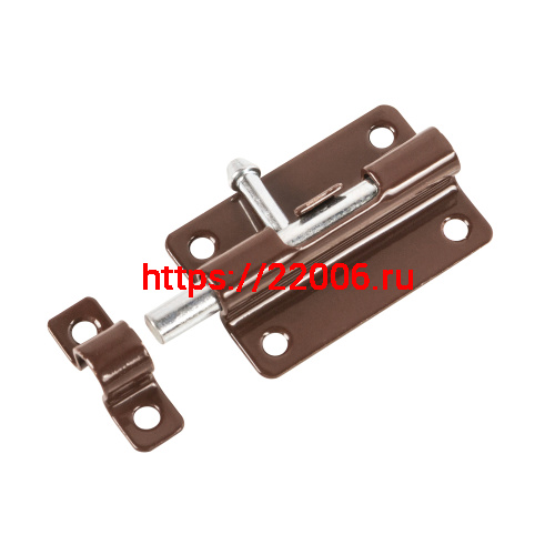 Шпингалет Ajax (Аякс) мебельный металлический SPD60х30 BR коричневый фото 4