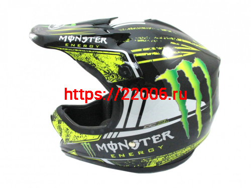 Мотошлем YM-210 KIDS Monster черный (S)