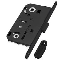 Замок Bonaiti (Бонаити) межкомнатный магнитный под WC B-FORTY N62 с отв. пл. F45 (черный), планка 190 мм