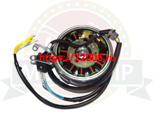 Зажигание 157FMI в сборе с маховиком Трицикл Аякс, Хантер250, CrossFir 11 катушек (НАБОР)