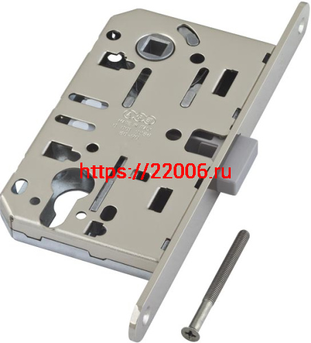Корпус AGB (АГБ) врезного замка магнитный под цилиндр MEDIANA POLARIS B06103.50.06 (никель)