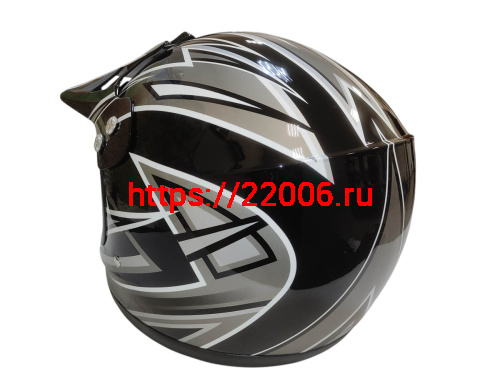 Шлем кроссовый KIRIN QL-112D, черный, синий, красный, размер L фото 3