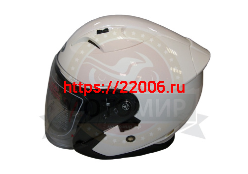 Шлем открытый YM-637 "YAMAPA", белый, размер M (с антикрылом) NEW фото 4