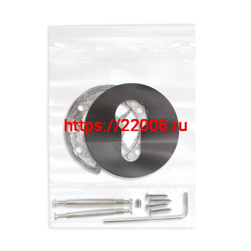 Накладка Fuaro (Фуаро) на цилиндр ESC.C.RLR/R.486 BL-24 черный (1 шт.) фото 2