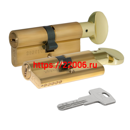 Цилиндровый механизм Kale kilit (Кале килит) с вертушкой 164 BM/62 (26+10+26) mm латунь 5 кл.