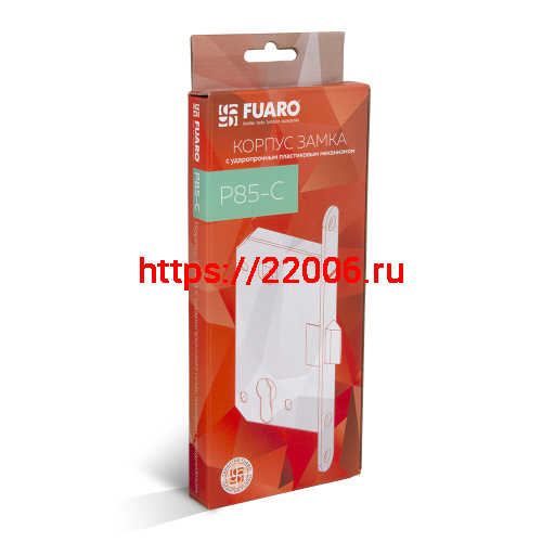 Корпус Fuaro (Фуаро) врезного замка c защёлкой PLASTP85C-50 (P85C-50) GR графит фото 2