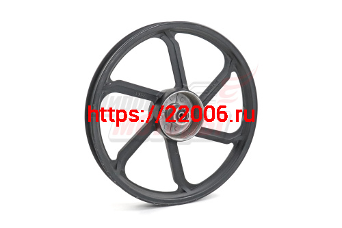 Обод 17" задний литой черный,под колодки 110 мм, подш.6301 (под ось d12;1,6"х17") КТ50 SIGMA SPORT (WM)