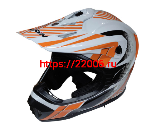 Шлем кроссовый KIRIN QL-128S, черный, красный, черн-крас, чер-желт, размер XL