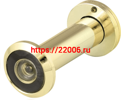 Глазок Fuaro (Фуаро) дверной, оптика пластик DV 3/90-55/S (VIEWER 3 DVS) GP золото