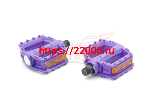 Педали пластик. цветные, резьба 9/16 (пара)