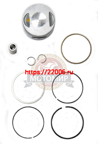 Поршень 4 такт. (кольца, палец, стопор. кол.) Bullet 150 HQ150 (E262J013, 267J014, 208J012, D00J011) фото 2