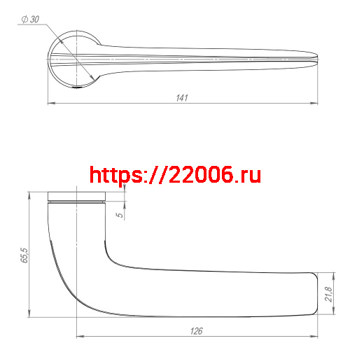 Ручка Armadillo (Армадилло) раздельная R.ART30.LACONY BL-26 черный фото 5