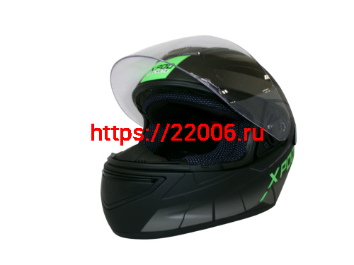 Шлем TVS RACING (Индия) XPOD DULL BLACK NEON GREEN размер L фото 6