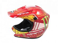 Мотошлем YM-210 KIDS Monster красный (L)